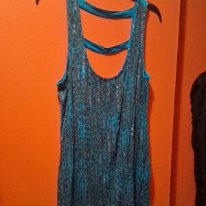 Deb Sparkling Teal Tank Top